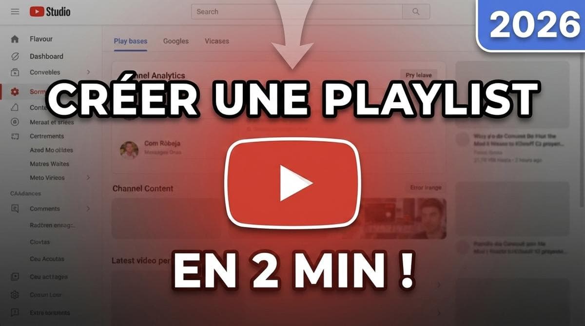 Créer une playlist YouTube en 2026 : guide rapide (2 minutes)